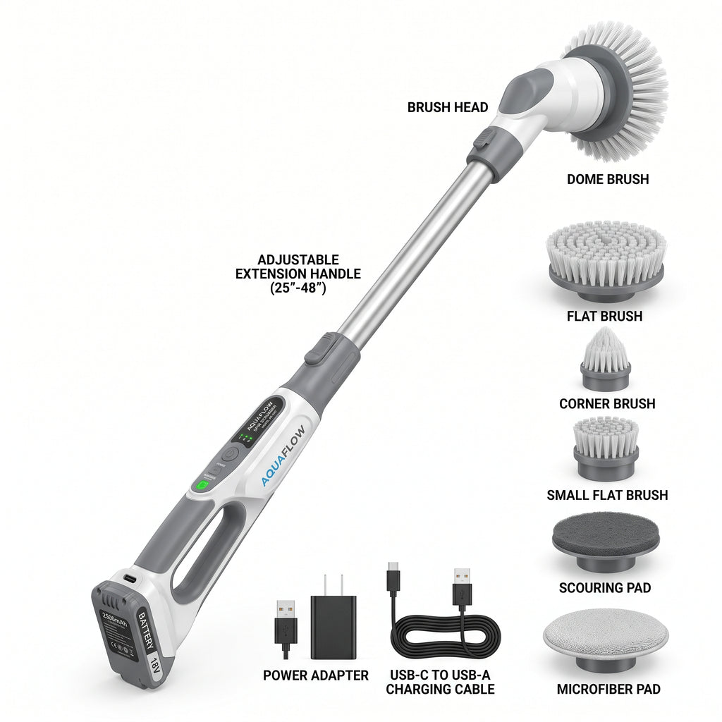 SparkClean Power Scrubber – Smart Home Cleaning Tool for Effortless Everyday Care